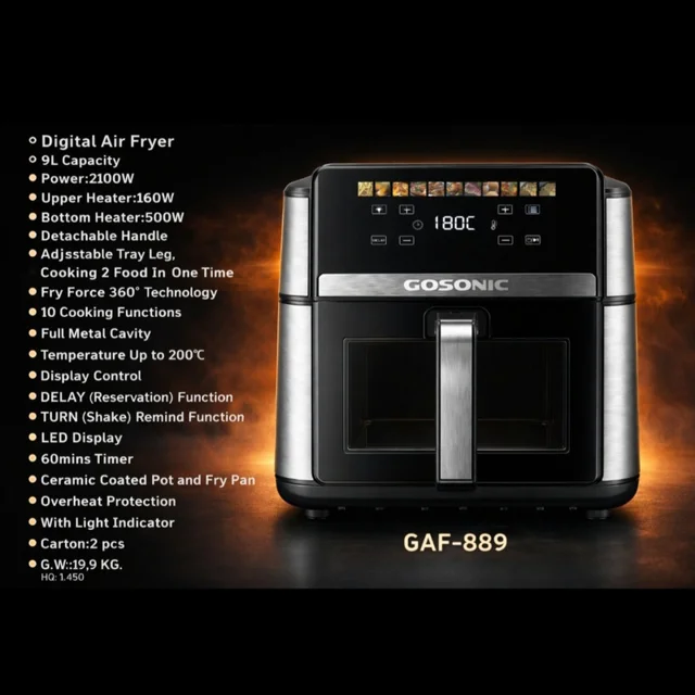 سرخ‌کن 9 لیتر گوسونیک مدل GAF-889 102607677